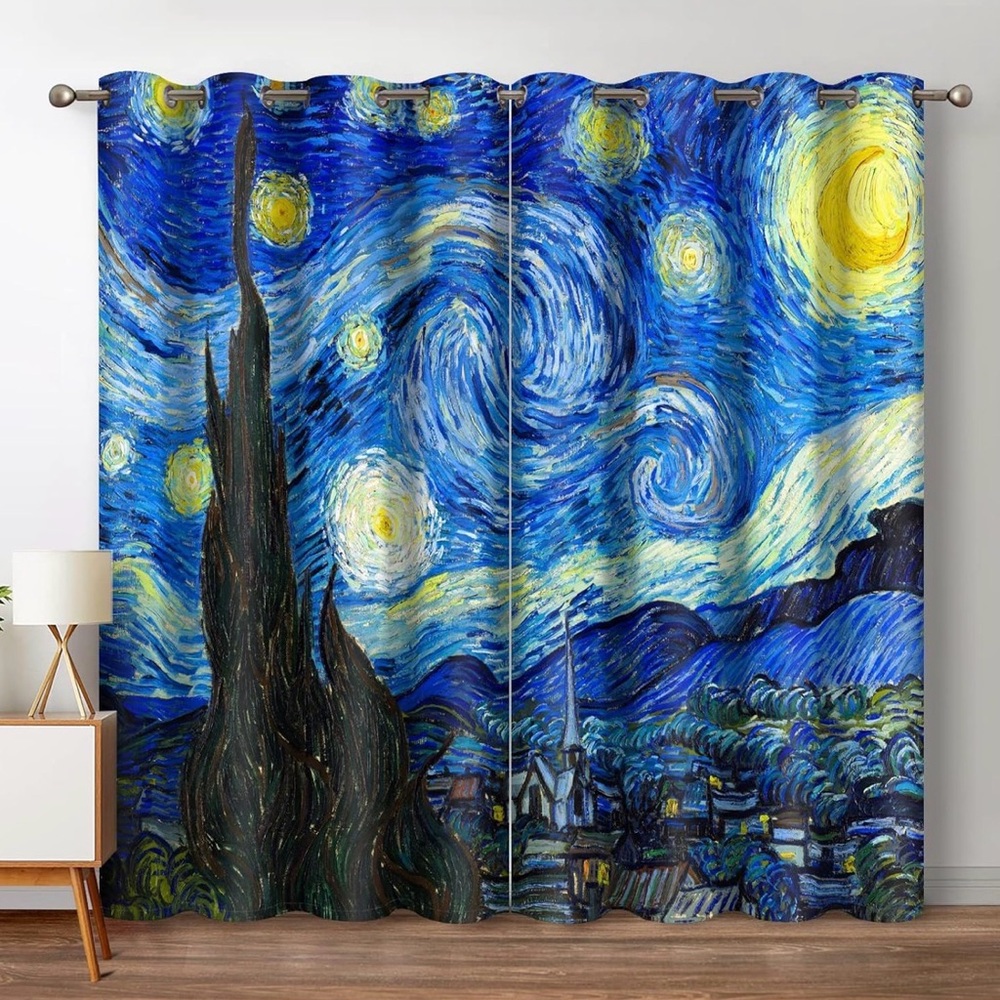 Starry Night inspired by Van Gogh- Blackout Curtains
